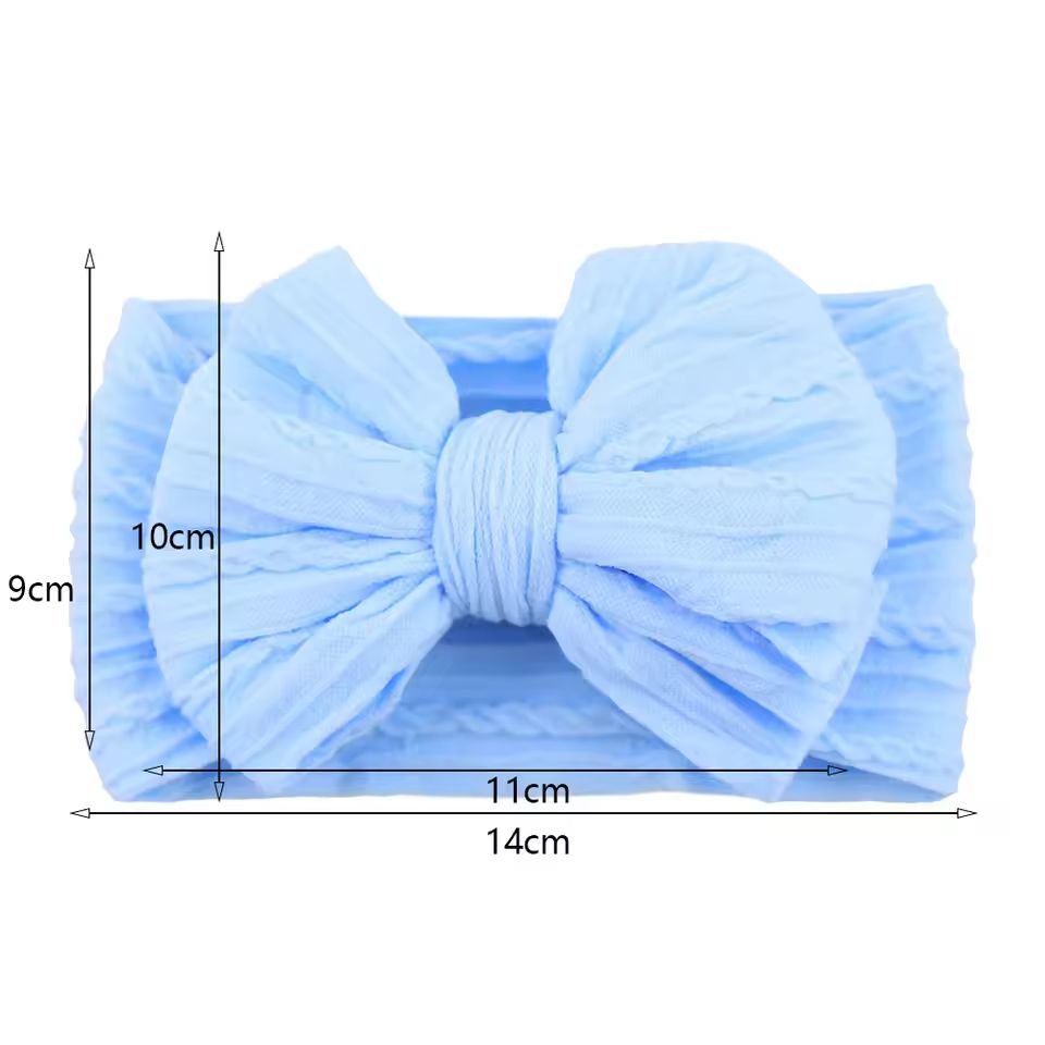 SnuggleSoft Baby Bow Headband  Stretchy Nylon Hair Accessory For Newborns And Toddlers 4