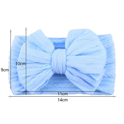 SnuggleSoft Baby Bow Headband  Stretchy Nylon Hair Accessory For Newborns And Toddlers 4