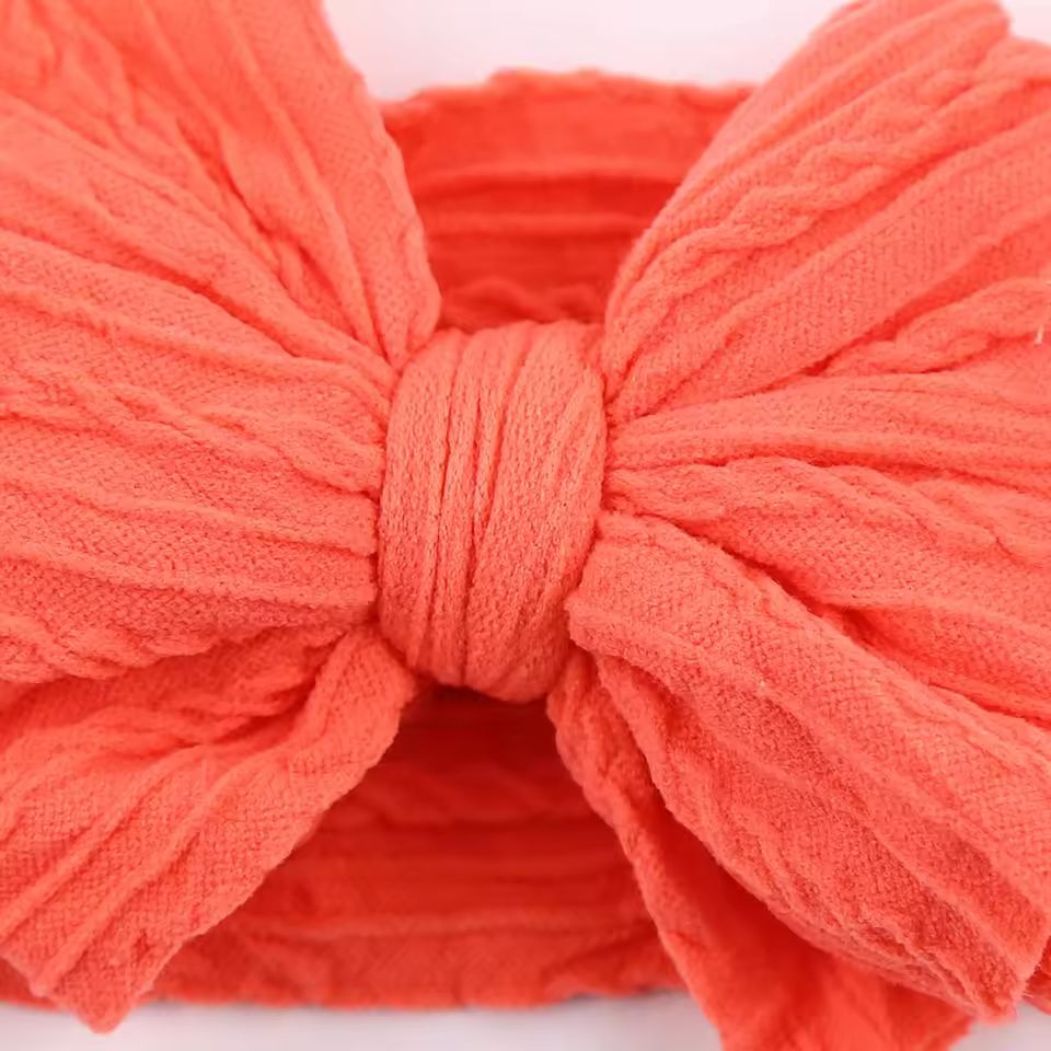 SnuggleSoft Baby Bow Headband  Stretchy Nylon Hair Accessory For Newborns And Toddlers 3