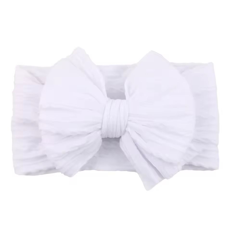 SnuggleSoft Baby Bow Headband  Stretchy Nylon Hair Accessory For Newborns And Toddlers 7