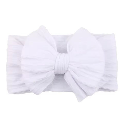 SnuggleSoft Baby Bow Headband  Stretchy Nylon Hair Accessory For Newborns And Toddlers 7
