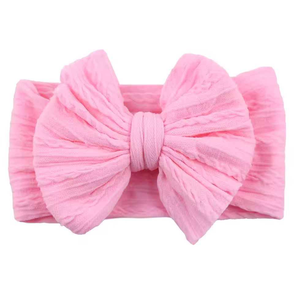 SnuggleSoft Baby Bow Headband  Stretchy Nylon Hair Accessory For Newborns And Toddlers 15
