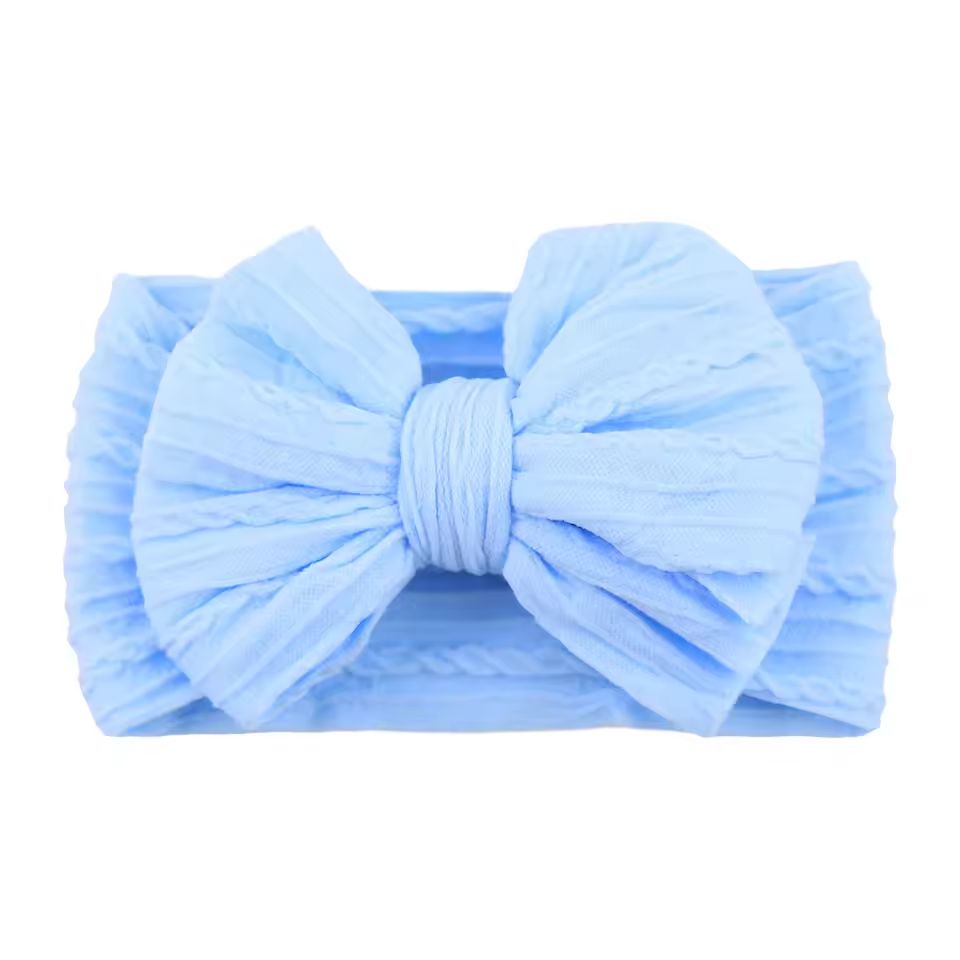 SnuggleSoft Baby Bow Headband  Stretchy Nylon Hair Accessory For Newborns And Toddlers 20