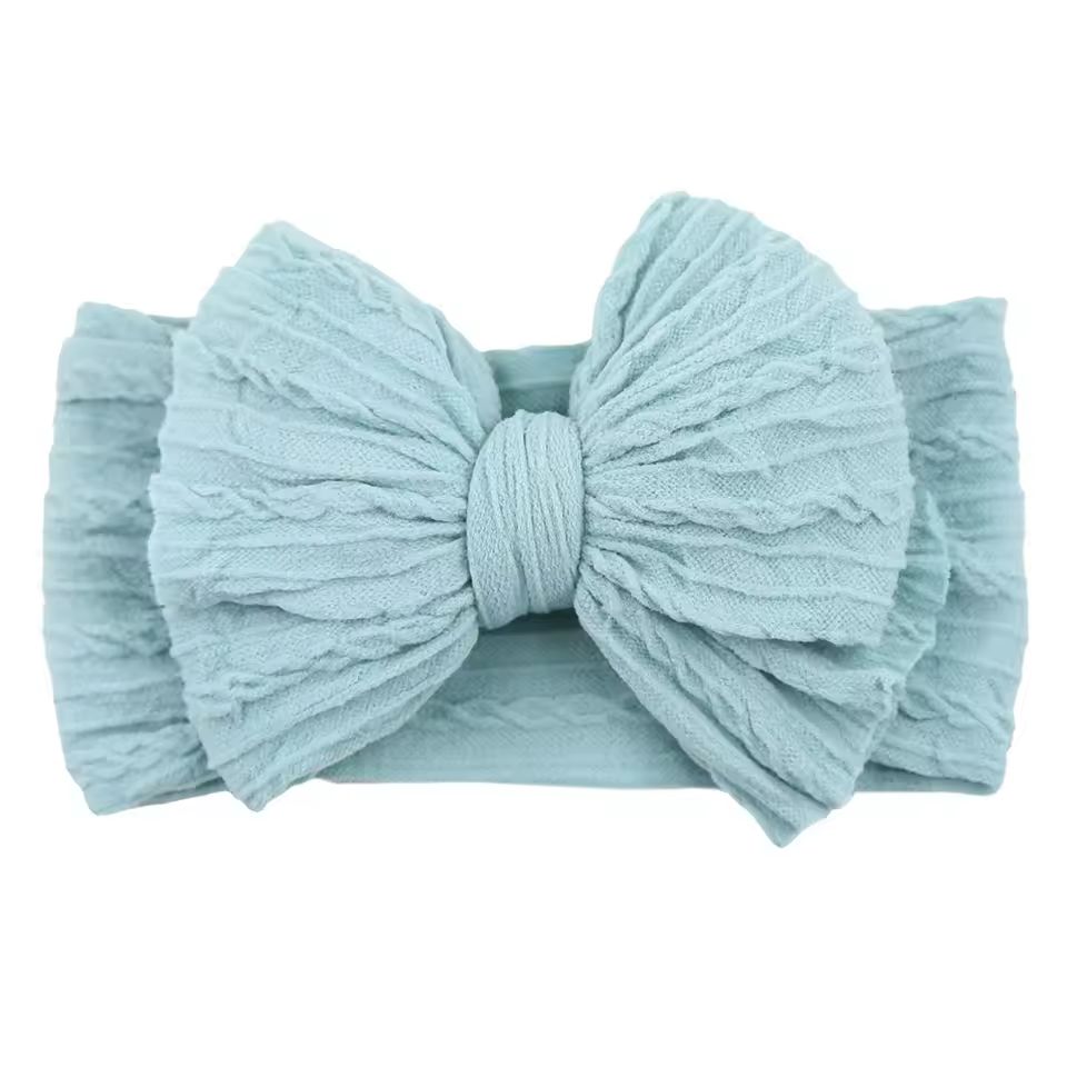 SnuggleSoft Baby Bow Headband  Stretchy Nylon Hair Accessory For Newborns And Toddlers 22