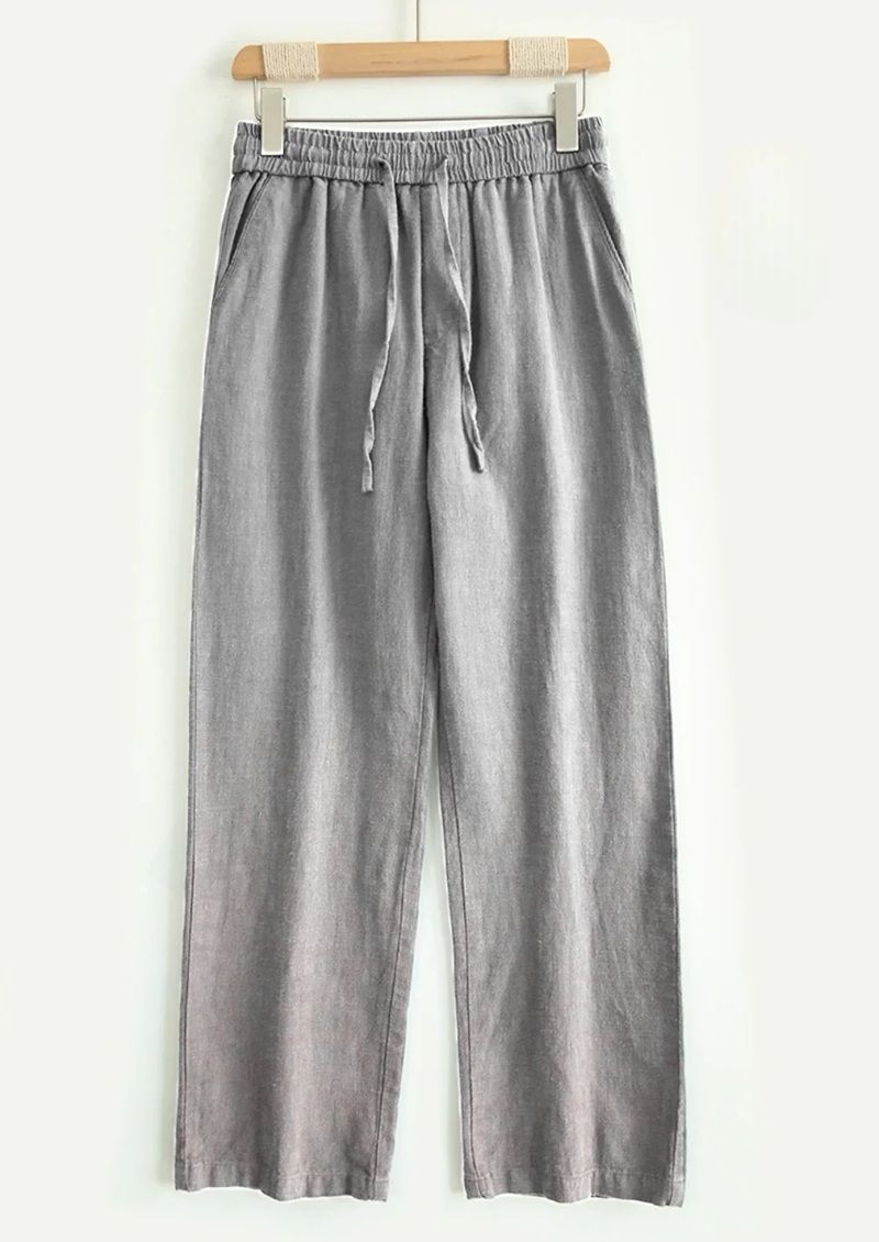 BreezeFlex Mens Linen Pants  Lightweight Cotton Hemp Trousers For Summer Comfort 3