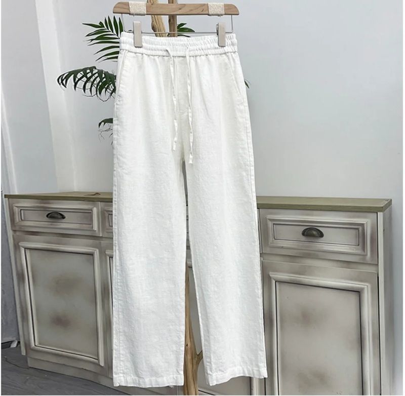 BreezeFlex Mens Linen Pants  Lightweight Cotton Hemp Trousers For Summer Comfort 2