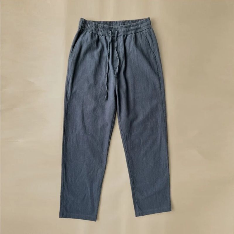 BreezeFlex Mens Linen Pants  Lightweight Cotton Hemp Trousers For Summer Comfort 6