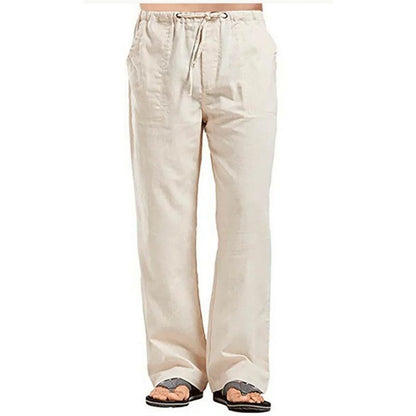 AirWeave Mens Cotton Linen Pants Summer Lightweight Breathable Trousers 5