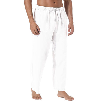 AirWeave Mens Cotton Linen Pants Summer Lightweight Breathable Trousers