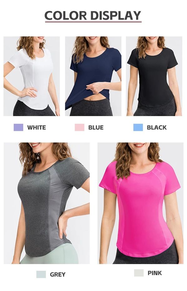 ZenFlow Womens Quick Dry Yoga Tee  Breathable Short Sleeve Workout Shirt 4