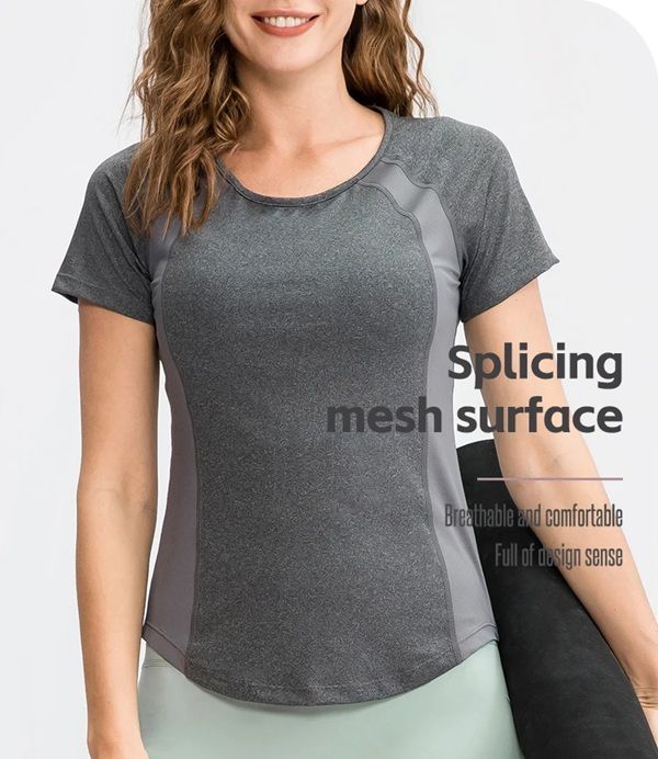 ZenFlow Womens Quick Dry Yoga Tee  Breathable Short Sleeve Workout Shirt 3