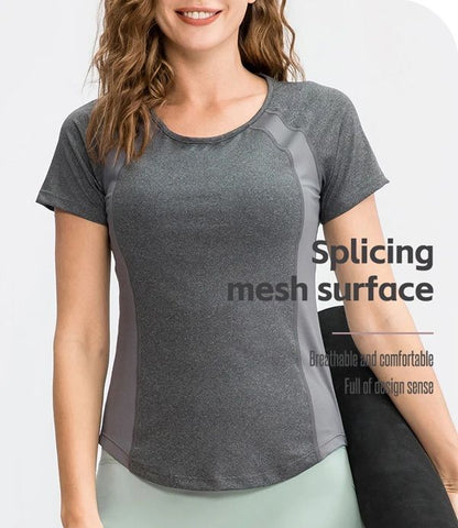 ZenFlow Womens Quick Dry Yoga Tee  Breathable Short Sleeve Workout Shirt 3