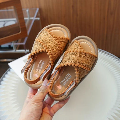SunBloom Girls Summer Sandals  Soft Sole Ethnic Style Princess Shoes For Kids 1
