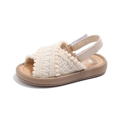 SunBloom Girls Summer Sandals  Soft Sole Ethnic Style Princess Shoes For Kids 6