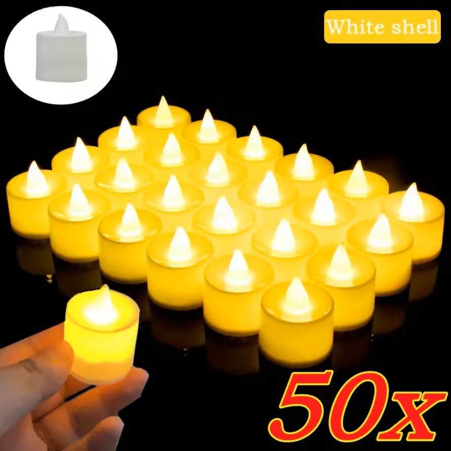 Battery Powered LED Tealight Candles for Wedding and Holiday Decoration