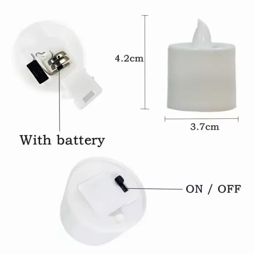 Battery Powered LED Tealight Candles For Wedding And Holiday Decoration 5