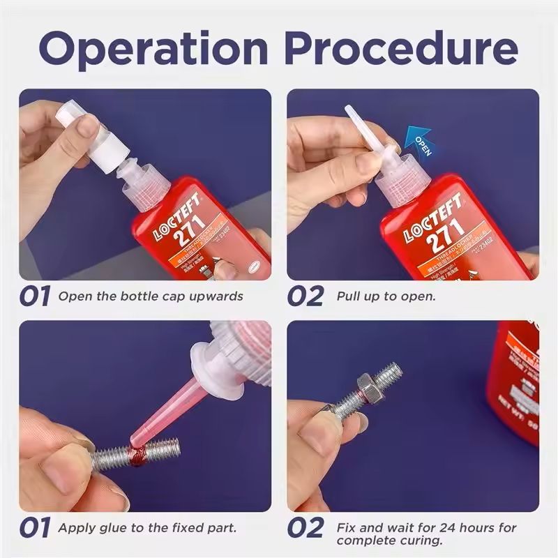 Threadlocker Adhesive Glue For Screws And Bolts Anti Loosening And Corrosion Resistant 5