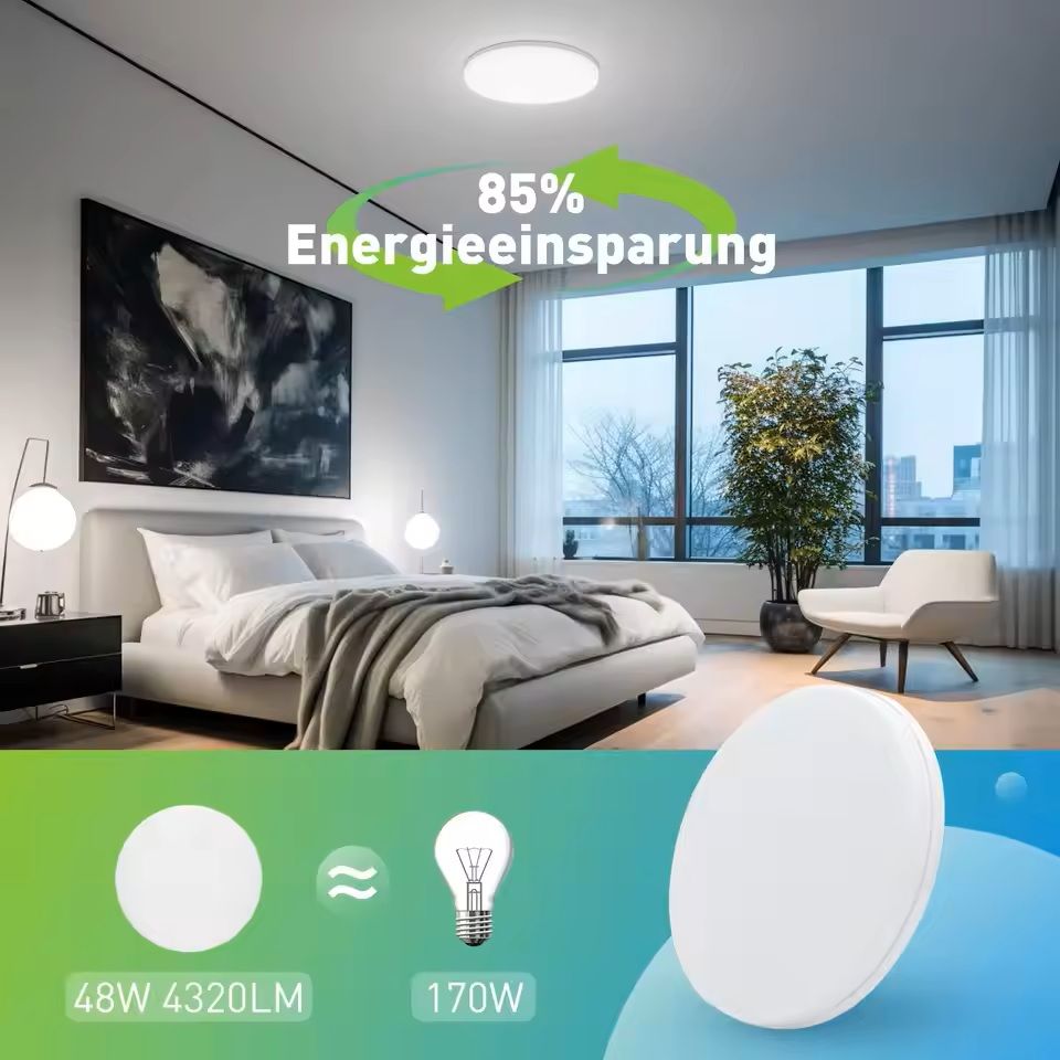 Modern Round LED Ceiling Light For Bedroom Kitchen And Living Room 3