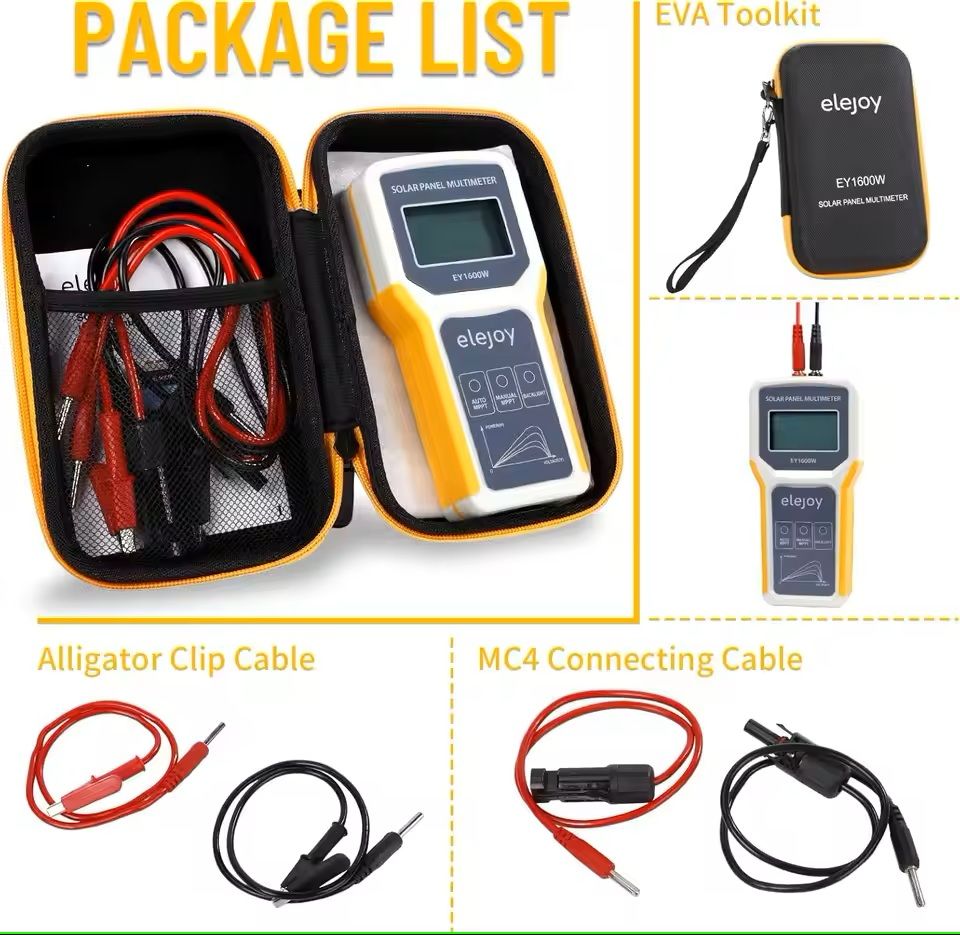 Solar Panel MPPT Tester With Digital Multimeter For Photovoltaic System Diagnostics 9