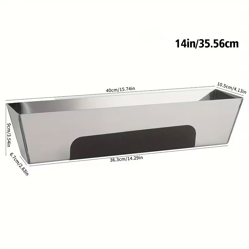 Stainless Steel Drywall Mud Pan With Non Slip Grip For Taping And Spreading 4