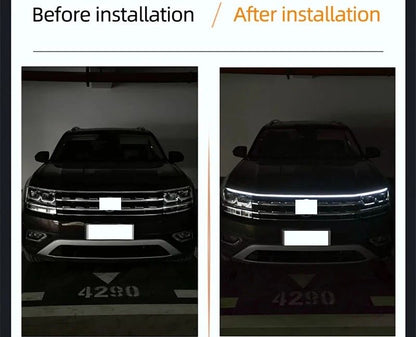 LED Daytime Running Light Scan Starting Hood Decorative DRL Auto Engine Ambient Lamp Bold Daytime V 2