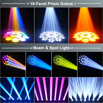RGBW LED Moving Head Stage Light With DMX512 And Voice Activation 1
