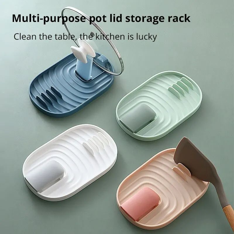 Silicone Nordic Style Pot Lid Shovel Storage Rack Practical Multifunctional Non Slip Kitchen Supply 1