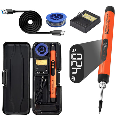 Portable Mini USB Soldering Iron Set Adjustable Temp Type C Interface 7