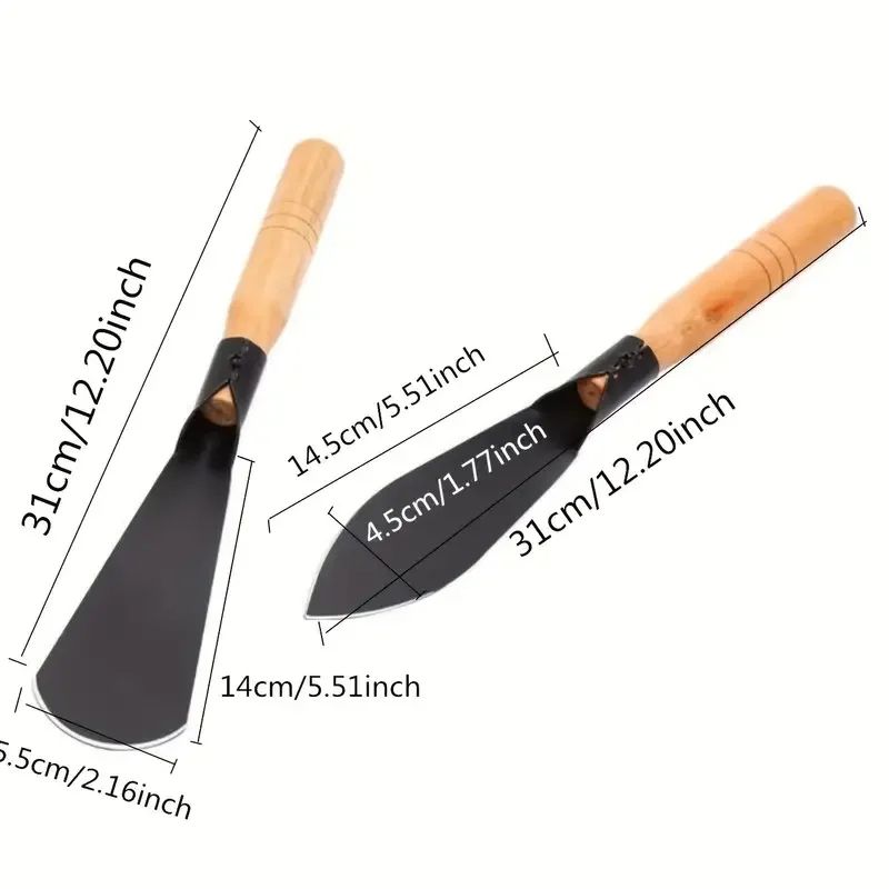 1 Multifunctional Garden Tool Shovel Manganese Steel Flat  Pointed For Dig Wild Vegetables Flowers  3