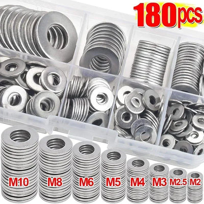 Stainless Steel Washers Metal O Ring Fasteners Gasket Set Assortment Kit  Flat Washer And Grommet S 1