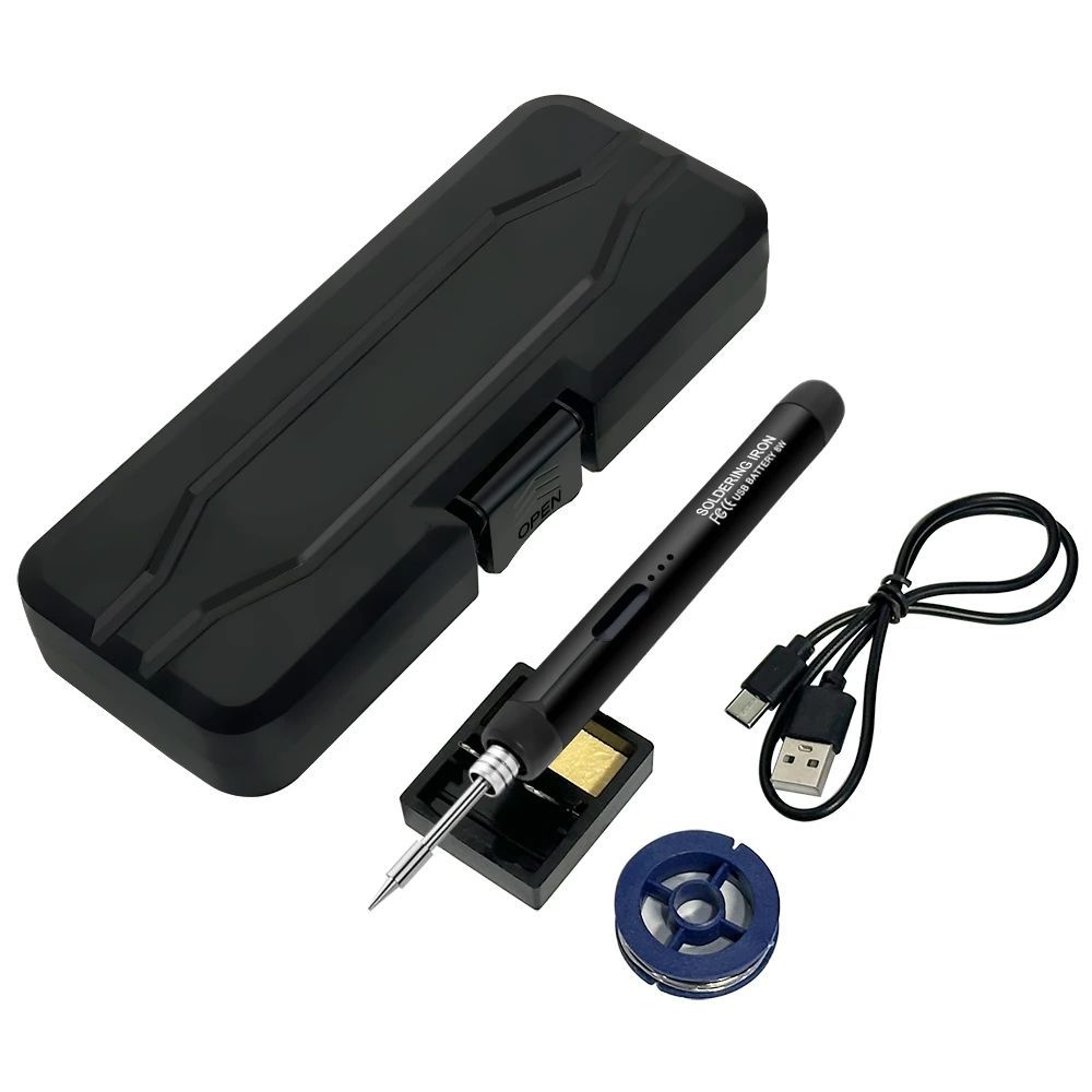 Portable Mini USB Soldering Iron Set Adjustable Temp Type C Interface 6