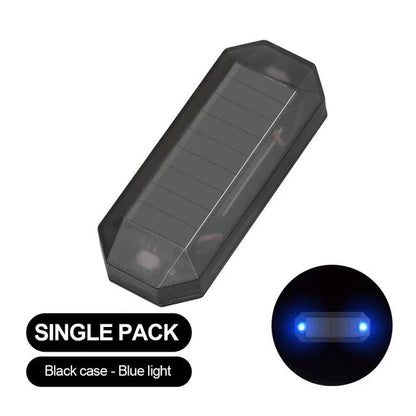 Car Mini LED Solar Power Warning Light Night Security Simulated Alarm Wireless Anti Theft Caution L 7