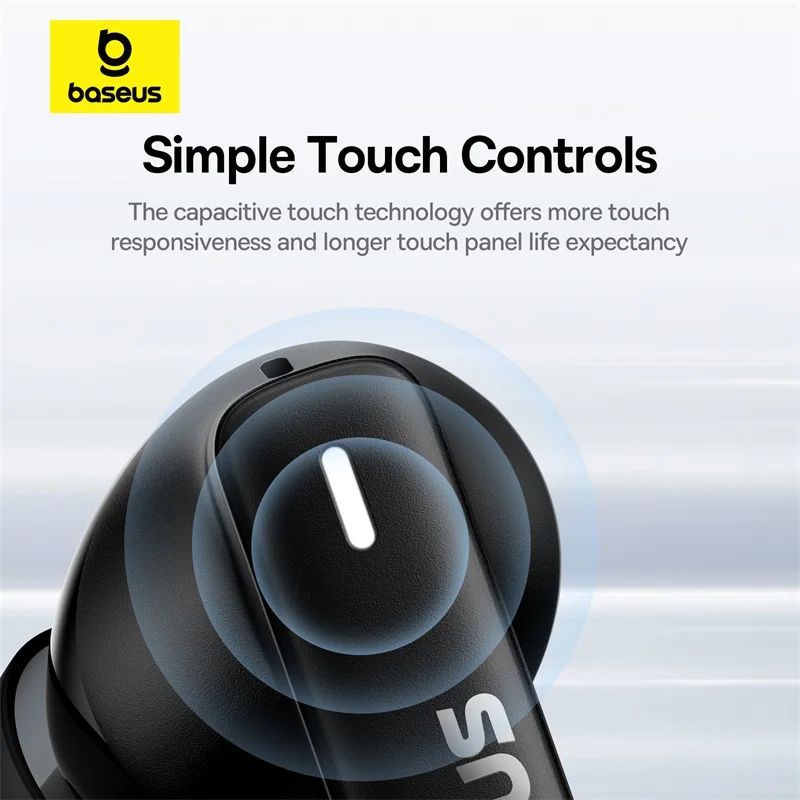Baseus Bluetooth Earbuds Powerful Big Bass Waterproof Intelligent ENC 5