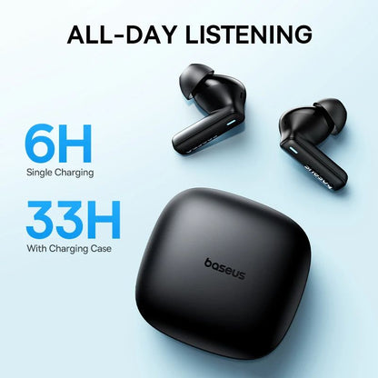 Baseus Bluetooth Earbuds Powerful Big Bass Waterproof Intelligent ENC 4