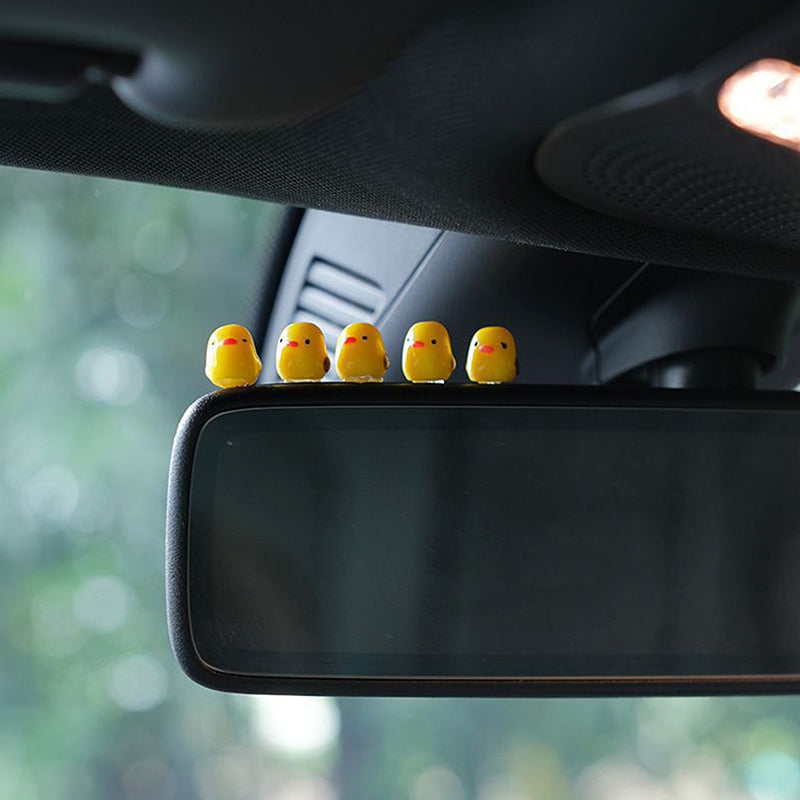 Cute Mini Ducks Car Interior Decoration, Auto Rearview Mirror & Dashboard Ornament for Men & Women