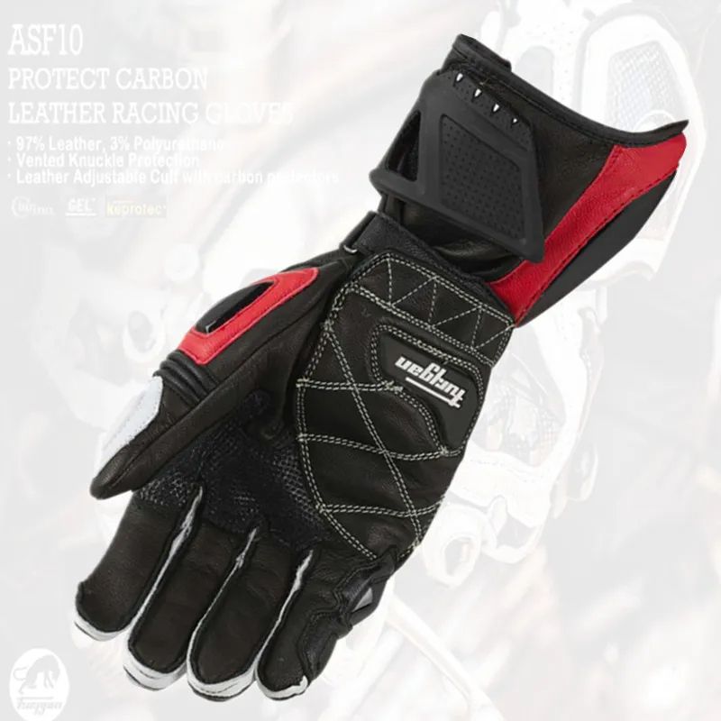 Motorcycle Gloves Windproof Leather Motocross Mittens With Security Protection Touch Screen For Men 1