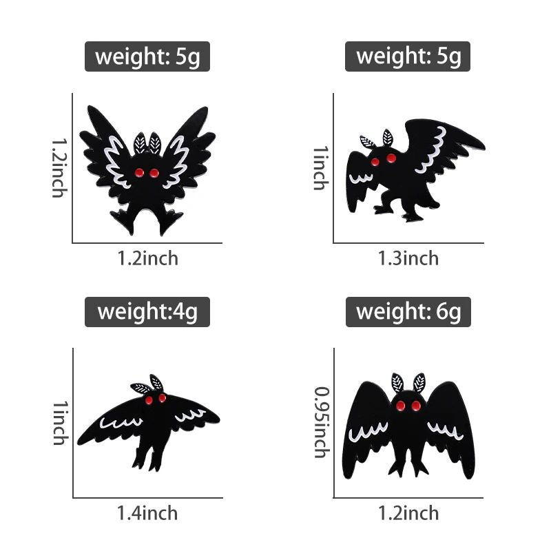 Punk Witch Skull Ghost Enamel Pin Brooch Set Cartoon Frog Black Bird Lapel Badge For Clothes Bags J 5