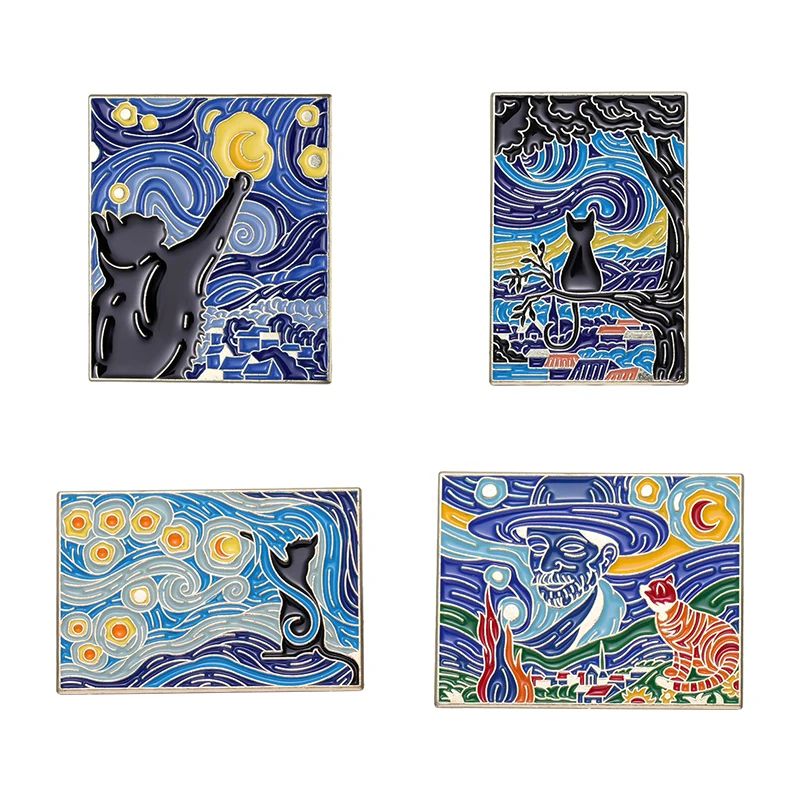 Punk Witch Skull Ghost Enamel Pin Brooch Set Cartoon Frog Black Bird Lapel Badge For Clothes Bags J 6