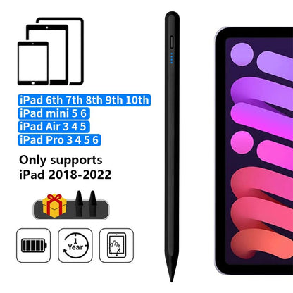 Stylus Pen For Apple IPad With LED Power Indicator Palm Rejection Touch Pencil Compatible With IPad 6