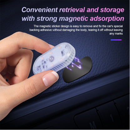 Multi Color Wireless LED Touch Car Lights Mini USB Interior Auto Lamp 2