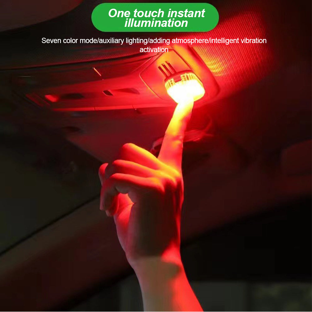 Multi Color Wireless LED Touch Car Lights Mini USB Interior Auto Lamp 4