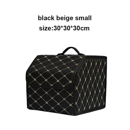 Car Trunk Organizer Box Large Capacity PU Leather Folding Storage Bag For Auto MultiUse Tools Emerg 11