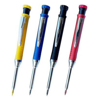 Solid Carpenter Mechanical Pencil for Woodworking, Long Head Construction Carpenter Pencil with Sharpener