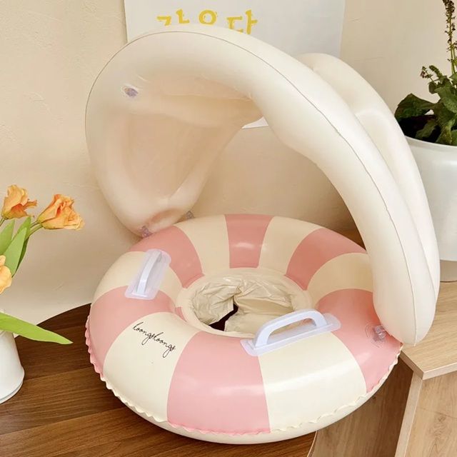 Rooxin Baby Pool Float With Canopy  Secure  Comfy Swim Ring For Toddlers 10