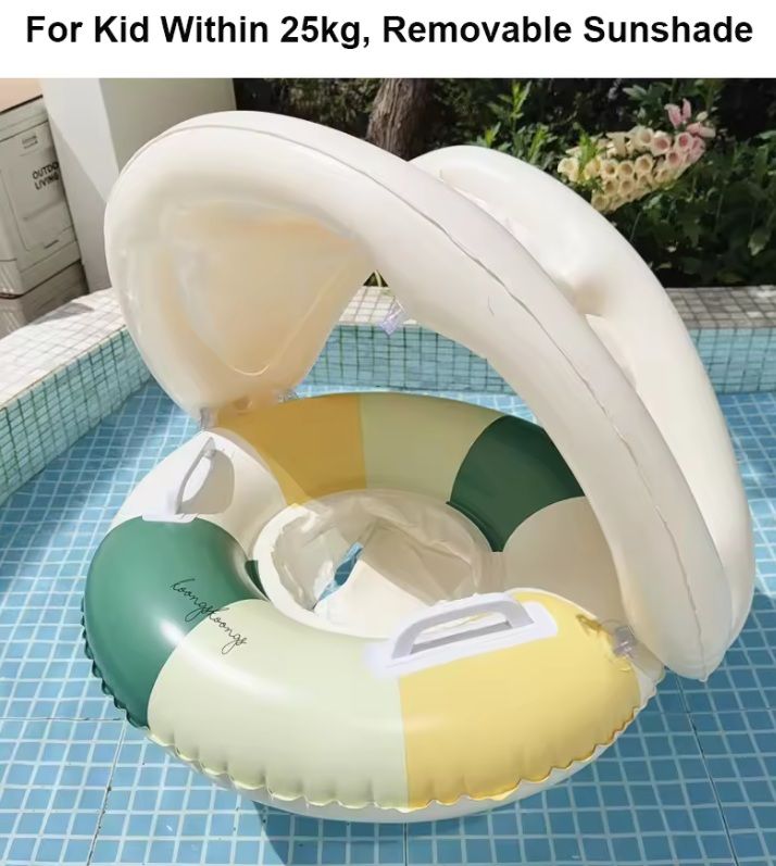 Rooxin Baby Pool Float With Canopy  Secure  Comfy Swim Ring For Toddlers 7
