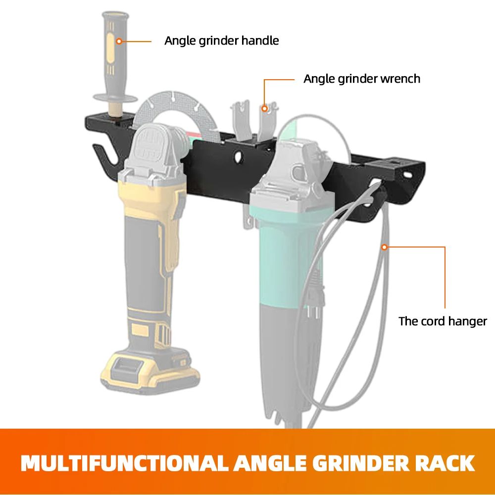 Angle Grinder Holder Metal Wall Mount Rack With Cord Hanger Organizer Bracket For Angle Grinders Cu 3