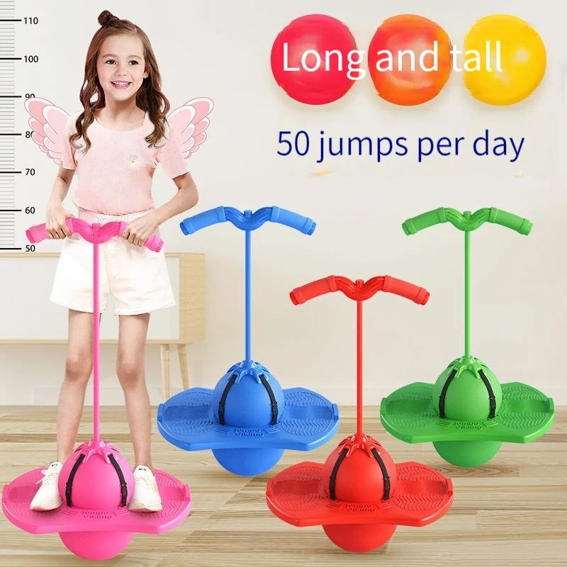 Childrens Bouncing Ball Frog Jump Equipment, Long Height Exercise & Balance Training for High Jump
