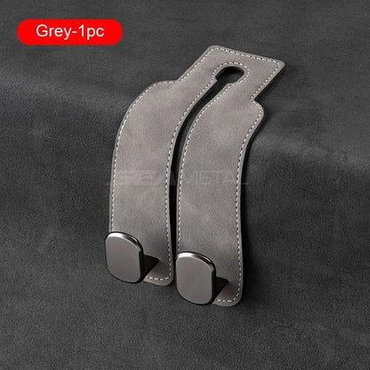 SEAMETAL Car Headrest Hook Premium Suede Alloy Dual Rear Seat Hanging Hanger Universal Car Hook Pho 7