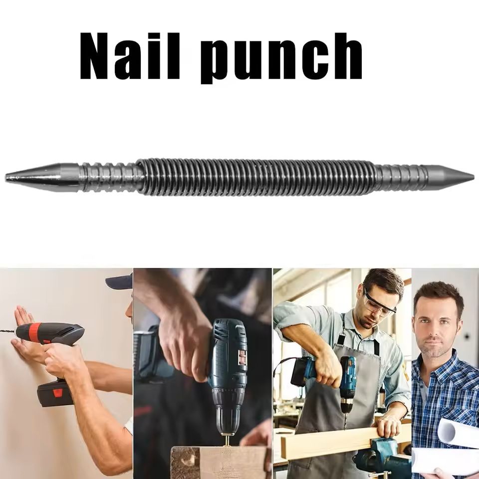 Spring Loaded Center Punch Tool For Marking Metal And Wood Without Hammer 6