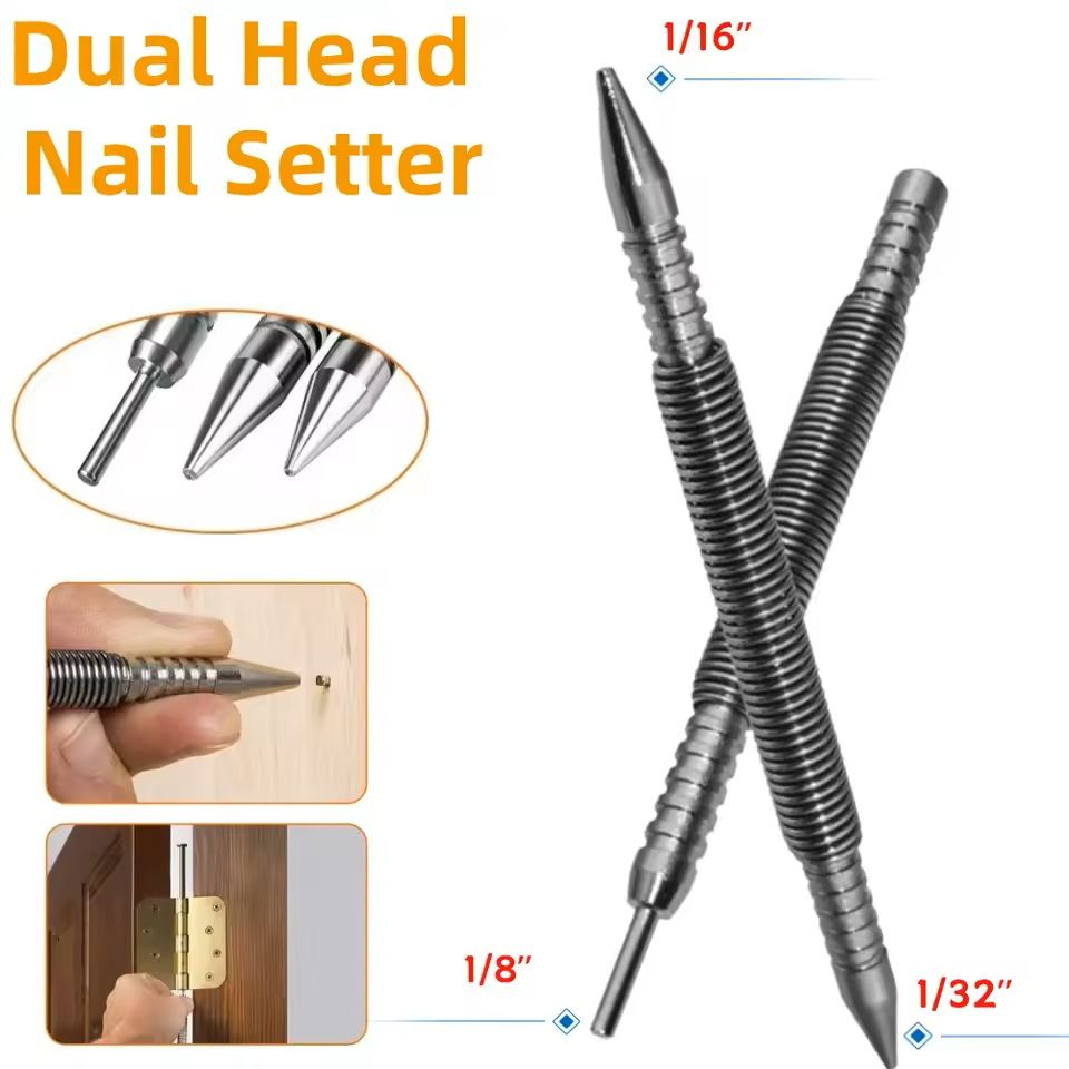 Spring Loaded Center Punch Tool for Marking Metal and Wood Without Hammer